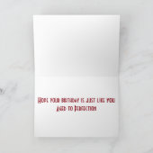 キャデラックスタイル誕生日は男にクラシック願う カード (内部)