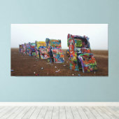 キャデラックランチヴィンテクールージカーのキャンバスプリント キャンバスプリント (インサイチュ (ウッドフロア))