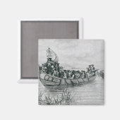 キャデラック上陸 マグネット (正面/裏面)