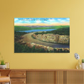 キャデラック山ビューイングイーグルのロックカット キャンバスプリント (インサイチュ (リビング))