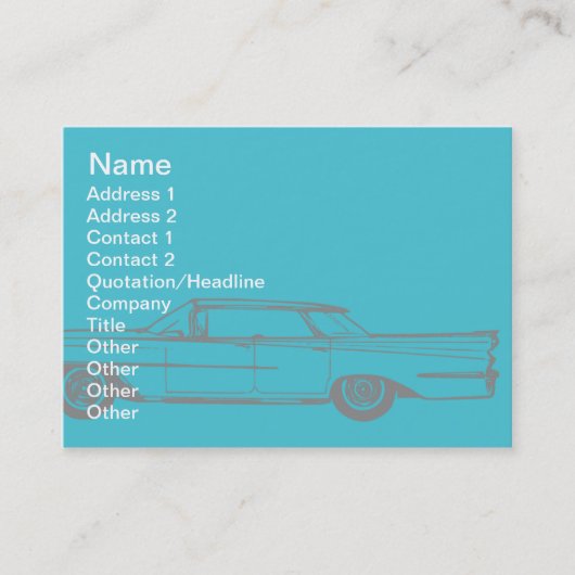 キャデラック-チャビー 名刺 (正面)