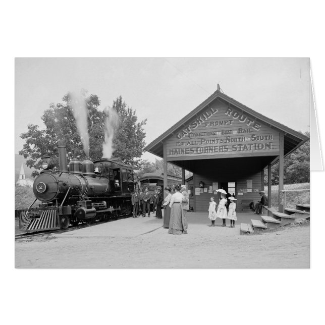 キャトスキル山鉄道駅、1902年 (正面横)