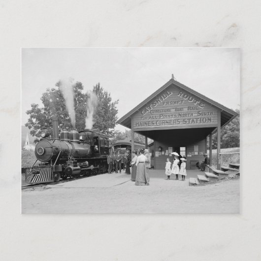キャトスキル山鉄道駅, 1902年 ポストカード (正面)