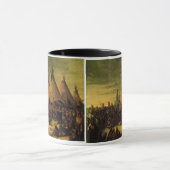 キャトリンによるヴィンテージインディアン、シウ族の戦評議会 マグカップ (中央)