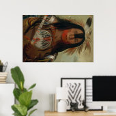 キャトリン先住民アメリカンアート ポスター (ホームオフィス)