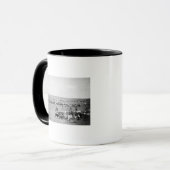 キャトルを持つカウボーイズ写真撮影 マグカップ (正面左)