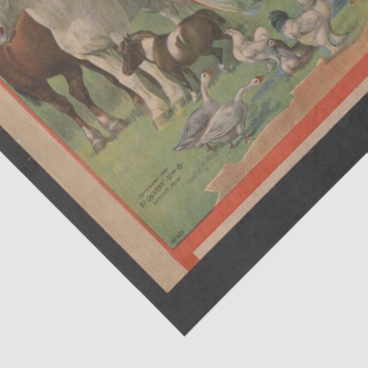 キャトルファーム動物のレーストラックエフェメラデクページ 薄葉紙 (詳細)