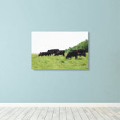 キャトルブラックアンガスキャンバスプリント キャンバスプリント (インサイチュ (ウッドフロア))