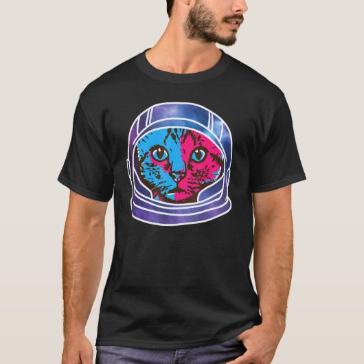 キャトロナウ宇宙猫宇宙飛行士 Tシャツ (正面)