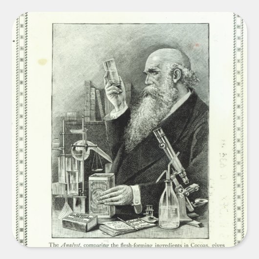 キャドバリーのココア広告 スクエアシール (正面)