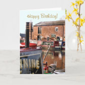 キャナルボーツイギリス カード (黄色い花)