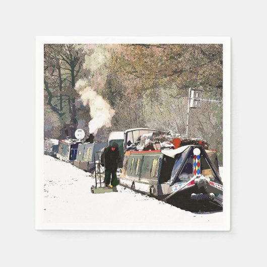 キャナルボーツイギリス スタンダードカクテルナプキン (正面)