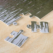 キャナルボートとAvon England UK川の白鳥 ジグソーパズル (側面)