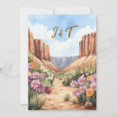 キャニかわいらしオンをテーマ結婚にした 招待状 (裏面)