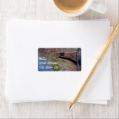 キャニオンで電車のバックグランドアドレスステッカー ラベル (インサイチュ)