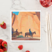 キャニオンのナバホス、1945年メイナード・ディクソン スタンダードランチョンナプキン (インサイチュ)