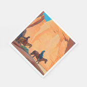 キャニオンのナバホス、1945年メイナード・ディクソン スタンダードランチョンナプキン (角)