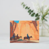 キャニオンのナバホス、1945年メイナード・ディクソン ポストカード (スタンド正面)