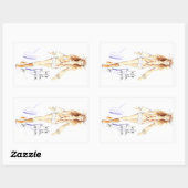 キャニオンの女性 長方形シール (シート)