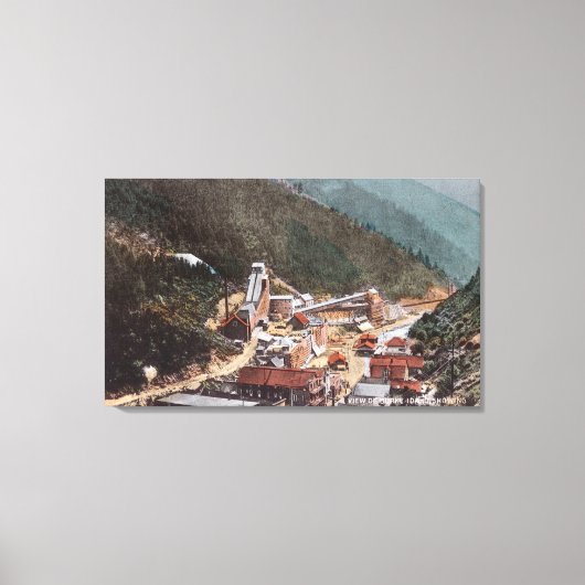 キャニオンを見下ろすヘクラミンの景色 キャンバスプリント (正面)