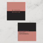 キャニオンクレイエレガントミニマルモダンプロフェッショナル スクエア名刺 (正面/裏面)