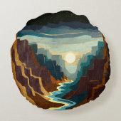 キャニオンサンセットランドスケープ ラウンドクッション (裏面)