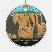 キャニオンデチェリーナショナルモニュメントヴィンテージサークル セラミックオーナメント (正面)