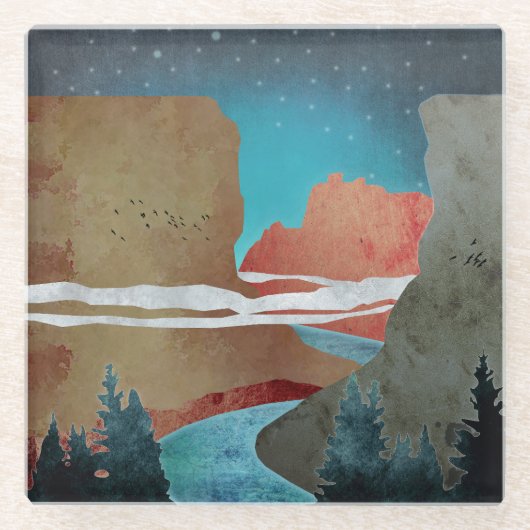 キャニオンバード ガラスコースター (正面)