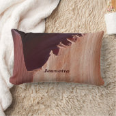 キャニオンパーソナライズされた抽象芸術名南西ブラウン ランバークッション (ブランケット)