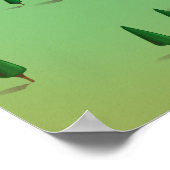 キャニオンフェリーレイクモンタナ湖の地図 ポスター (角)