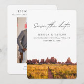 キャニオンランドス国立公園 保存日付のお知らせ 招待状 (正面/裏面)