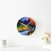 キャニオンリバー ラウンド壁時計 (ホーム)