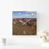 キャニオンリムトレイルから見るコロラドモニュメント スクエア壁時計 (ホーム)