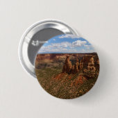 キャニオンリムトレイルから見るコロラドモニュメント 缶バッジ (正面&裏面)