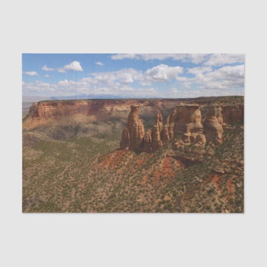 キャニオンリムトレイルから見るコロラドモニュメント 薄葉紙 (正面)