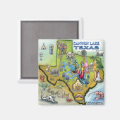 キャニオンレイクテキサス州の地図 マグネット (正面/裏面)