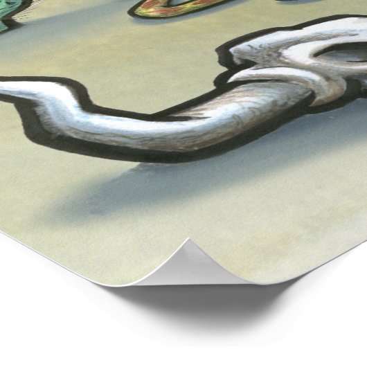 キャニオンレイクテキサス州地図ポスター ポスター (角)