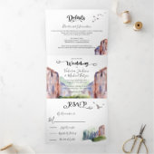 キャニオン結婚ズトリフォールド招待状 三つ折り招待状 (内部)