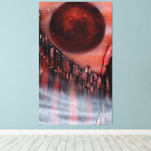 キャニオン・イン・クリムゾン キャンバスプリント (インサイチュ (ウッドフロア))