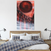 キャニオン・イン・クリムゾン キャンバスプリント (インサイチュ (寝室))