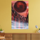 キャニオン・イン・クリムゾン キャンバスプリント (インサイチュ (リビング))