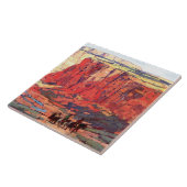 「キャニオン・ライダー」エドガー・ペインによる西洋美術 タイル (側面)