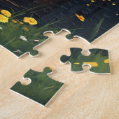 キャニスターズ素朴アートの黄色いチューリップ ジグソーパズル (側面)