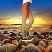 キャニョはっきりしたンサンセットグラデーション絞り染め レギンス