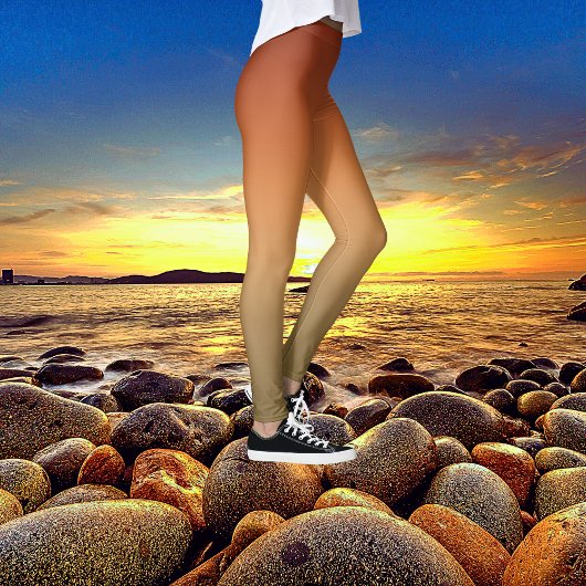 キャニョはっきりしたンサンセットグラデーション絞り染め レギンス