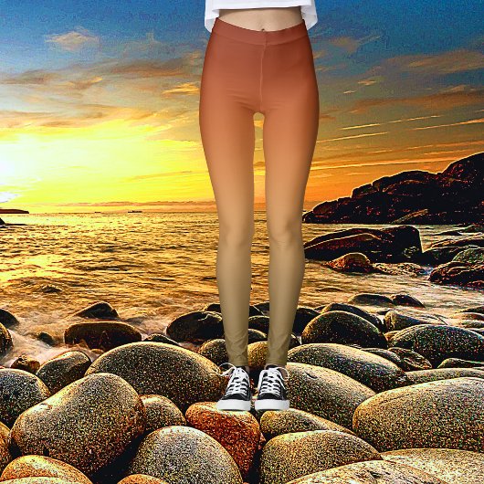 キャニョはっきりしたンサンセットグラデーション絞り染め レギンス