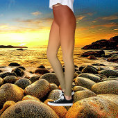 キャニョはっきりしたンサンセットグラデーション絞り染め レギンス