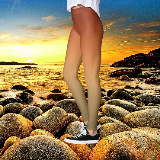 キャニョはっきりしたンサンセットグラデーション絞り染め レギンス