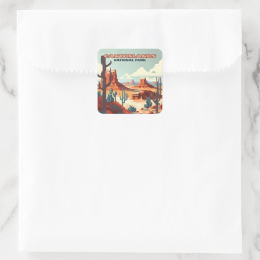 キャニョンランズナショナルパークユタデザートマウンテンズ スクエアシール (バッグ)