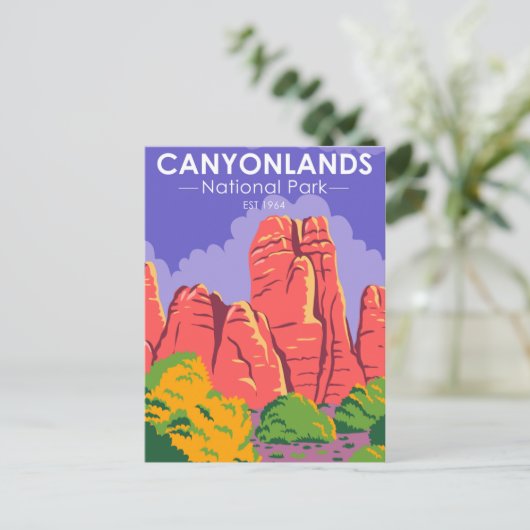 キャニョンランズナショナルパークユタヴィンテージはがき ポストカード (スタンド正面)